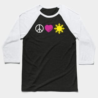 Peace Love Philippines Baseball T-Shirt